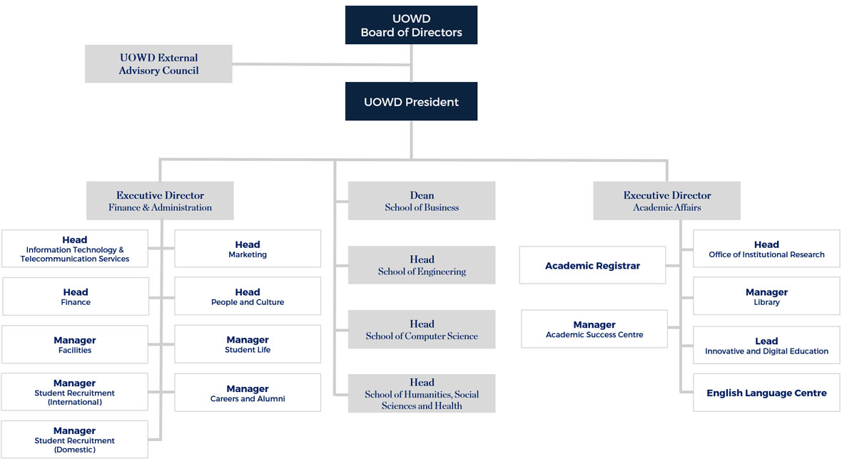UOWD Organisational Structure